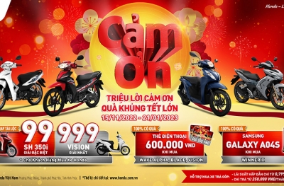 TẾT RỘN RÀNG CÙNG CHƯƠNG TRÌNH KHUYẾN MÃI “TRIỆU LỜI CẢM ƠN, QUÀ KHỦNG TẾT LỚN”