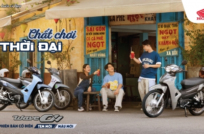 Honda Việt Nam giới thiệu thiết kế mới dòng xe Wave Alpha phiên bản Cổ điển và màu mới mẫu xe Super Cub C125