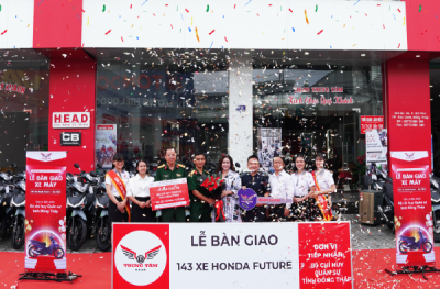 LỄ BÀN GIAO 143 XE HONDA FUTURE CHO BAN CHỈ HUY QUÂN SỰ TỈNH ĐỒNG THÁP